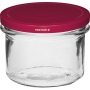 Słoik Prosty 235ml(fi82) Z Zakrętką Bordo 6szt